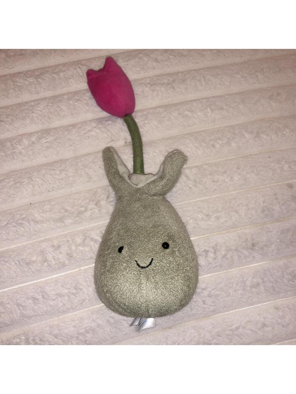 Jellycat Sweet Sproutling Fuchsia Soft Toy Pink Flower Retired Plush RARE Plant
